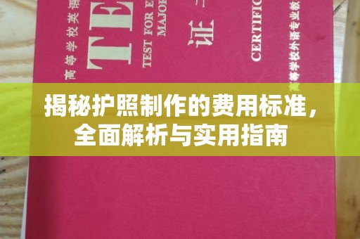 北市揭秘护照制作的费用标准，全面解析与实用指南