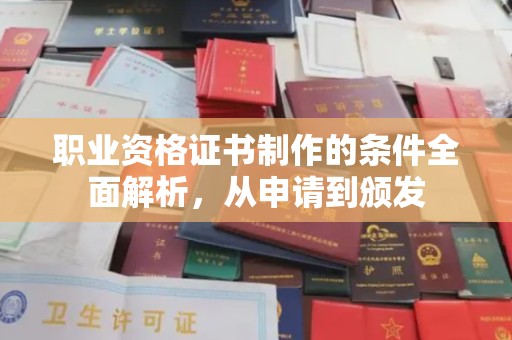北市职业资格证书制作的条件全面解析，从申请到颁发