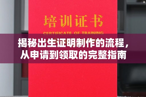 北市揭秘出生证明制作的流程，从申请到领取的完整指南
