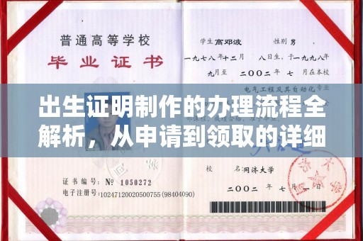 北市出生证明制作的办理流程全解析，从申请到领取的详细指南