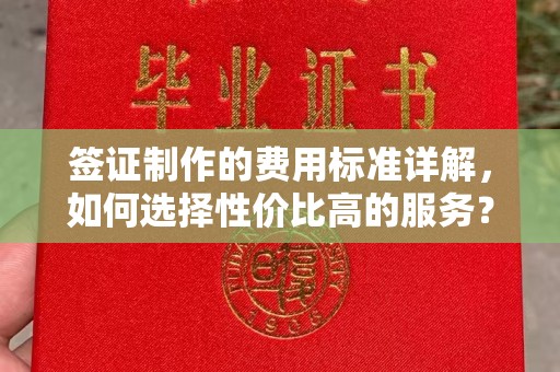 北市签证制作的费用标准详解，如何选择性价比高的服务？