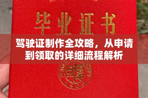 北市驾驶证制作全攻略，从申请到领取的详细流程解析